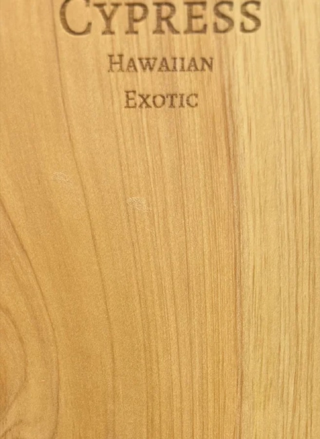 Closer detail of Cypress, Hawaiian grain figure