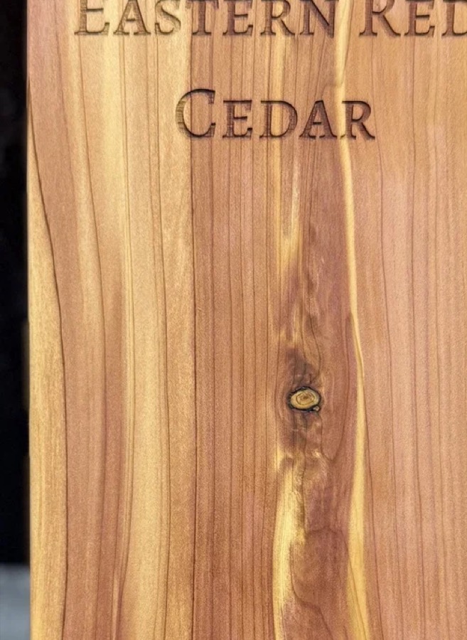 Closer detail of Eastern Red Cedar grain figure