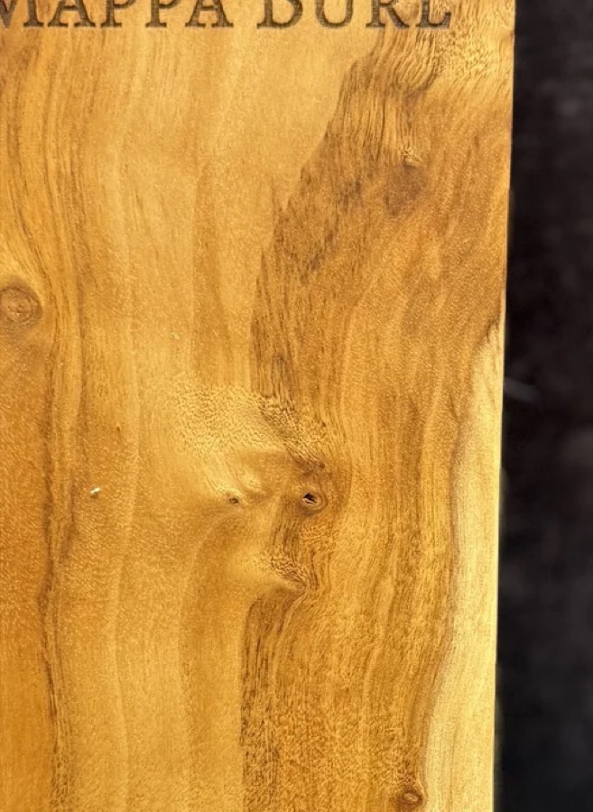Closer detail of Mappa Burl grain figure
