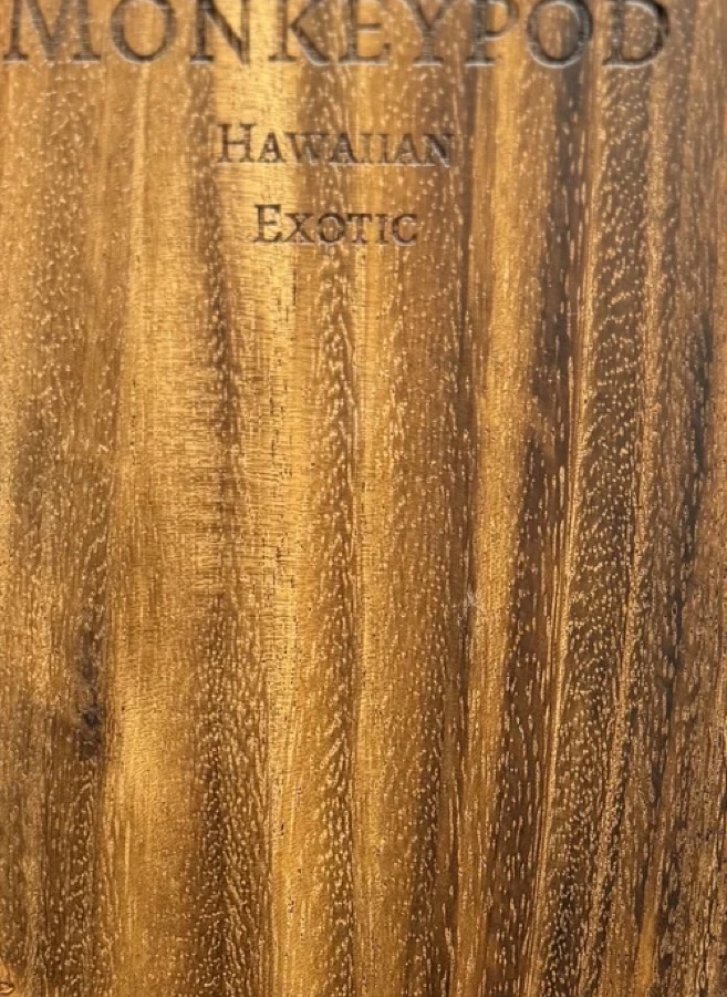 Closer detail of Monkeypod grain figure
