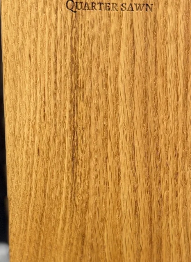 Closer detail of Red Oak grain figure