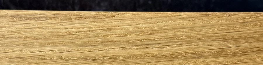 Detail of White Oak grain — figured wood texture, photographed at Raw Heartwood